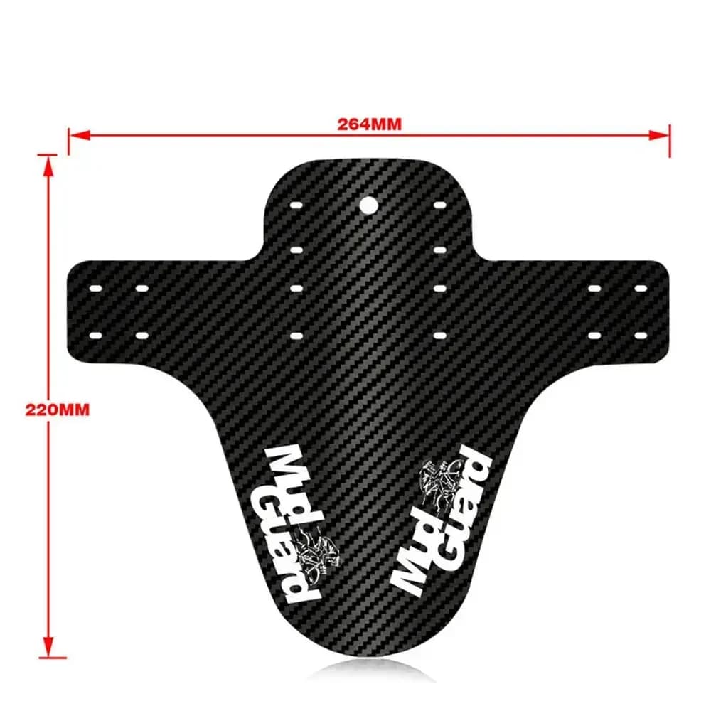 Set parafanghi per mountain bike, parafango MTB modello in fibra di carbonio per ruota anteriore/posteriore, protezione per ali per bici impermeabile con fascette