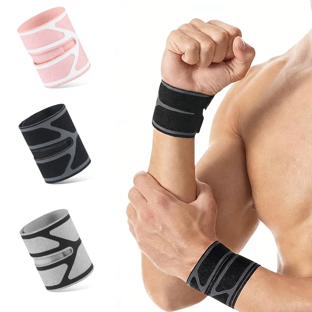 Supporto da polso sportivo regolabile, 1 pezzo, fascia da polso per sollevamento pesi, basket, tennis, badminton, fitness