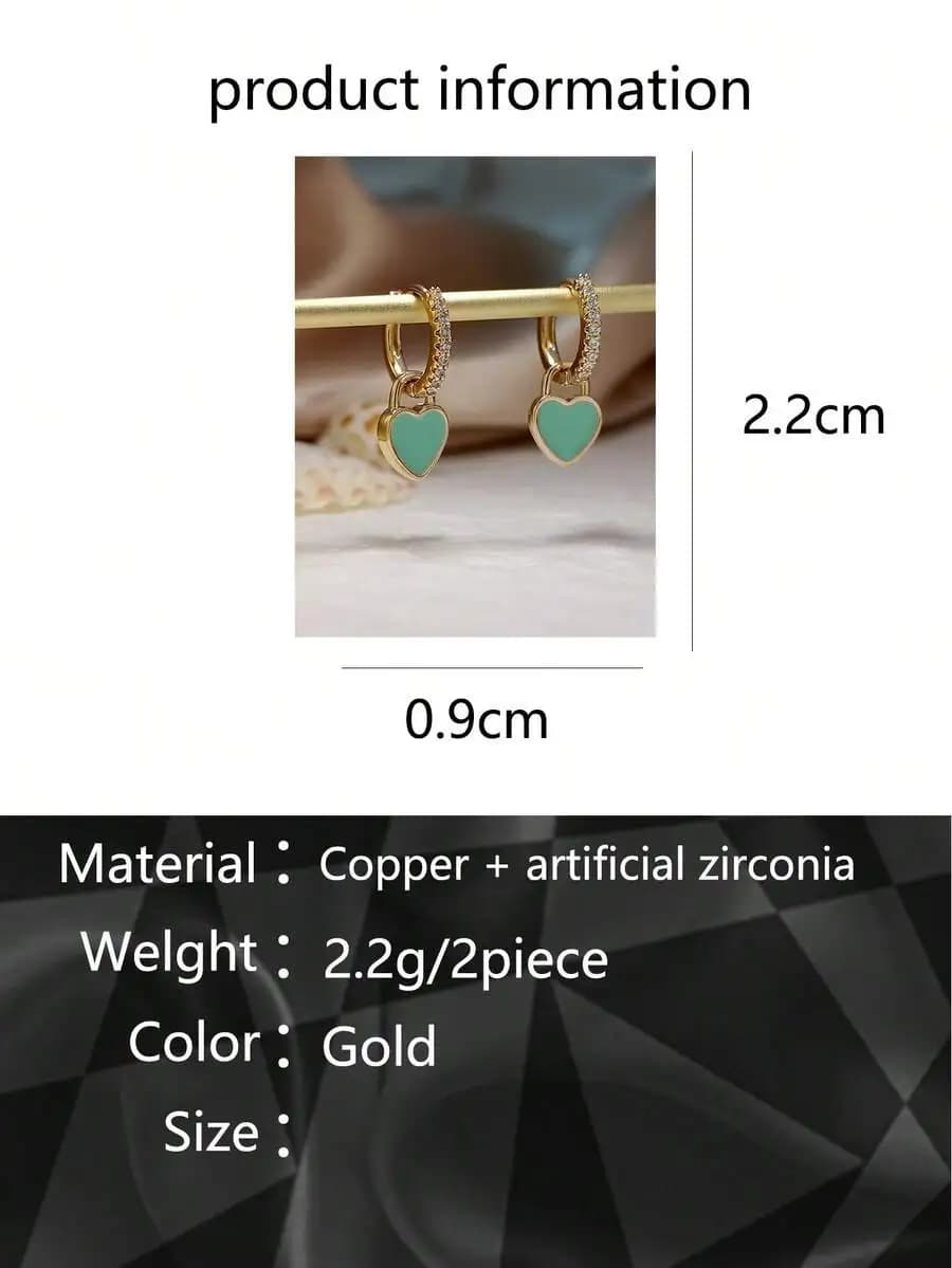Heart drop earrings perfect for Valentine's Day Mom and Mother's Day gift