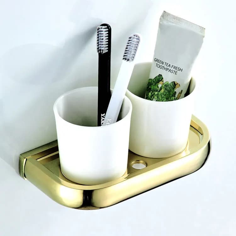Bathroom Accessories Antique Bronze Tumbler Holder tooth brush cup Mouth rinse cup Bathroom Hardware
