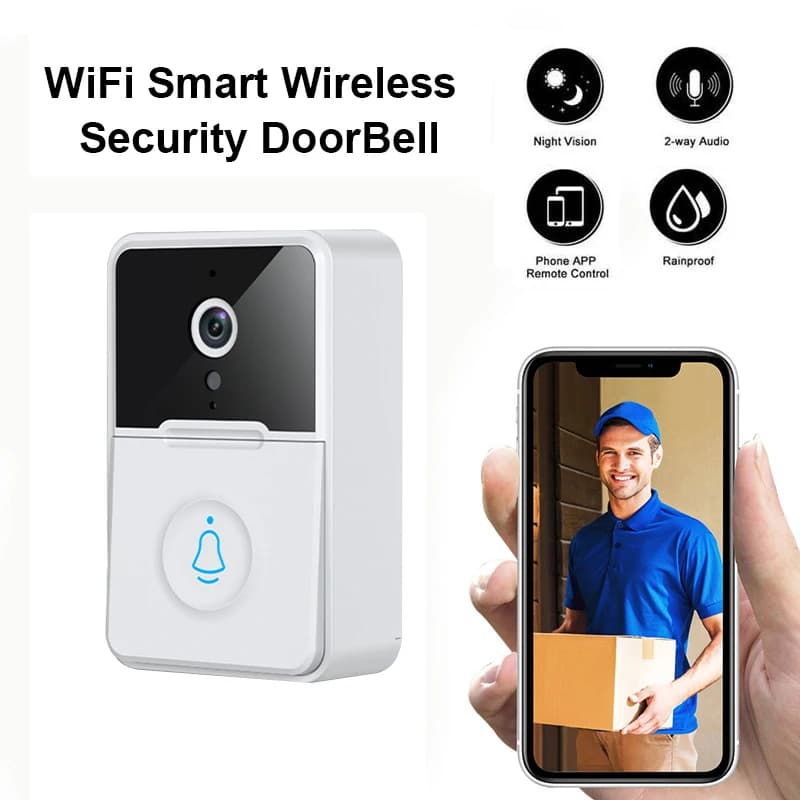 Campanello video WiFi 1080P Smart Home Citofono wireless PIR Campanello per telecamera per visione notturna impermeabile esterno