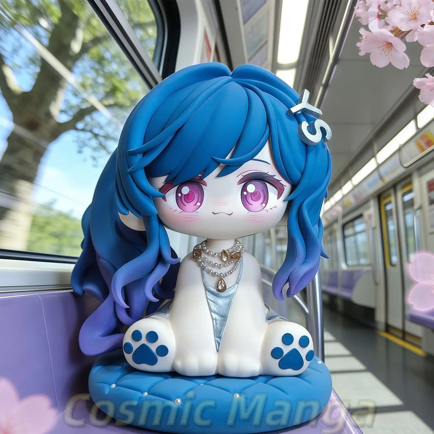 Figurina in PVC dell'Anime Game Azur Lane, USS St. Louis, Versione Q, Modello in Posizione Seduta, Kit da Collezione, Regalo di Compleanno