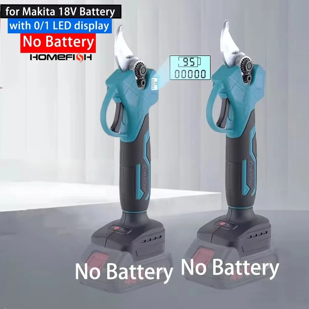 Power Brushless Electric Scissors, Garden Tool with LED Display 0/1, Powerless Electric Scissors for Makita 18V, Battery Not Included