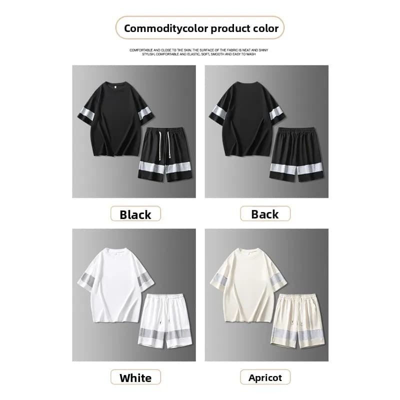 Set di pantaloncini sportivi da uomo, leggeri e traspiranti, per l'allenamento di calcio all'aperto, casual, larghi, ad asciugatura rapida, di tendenza per l'estate.