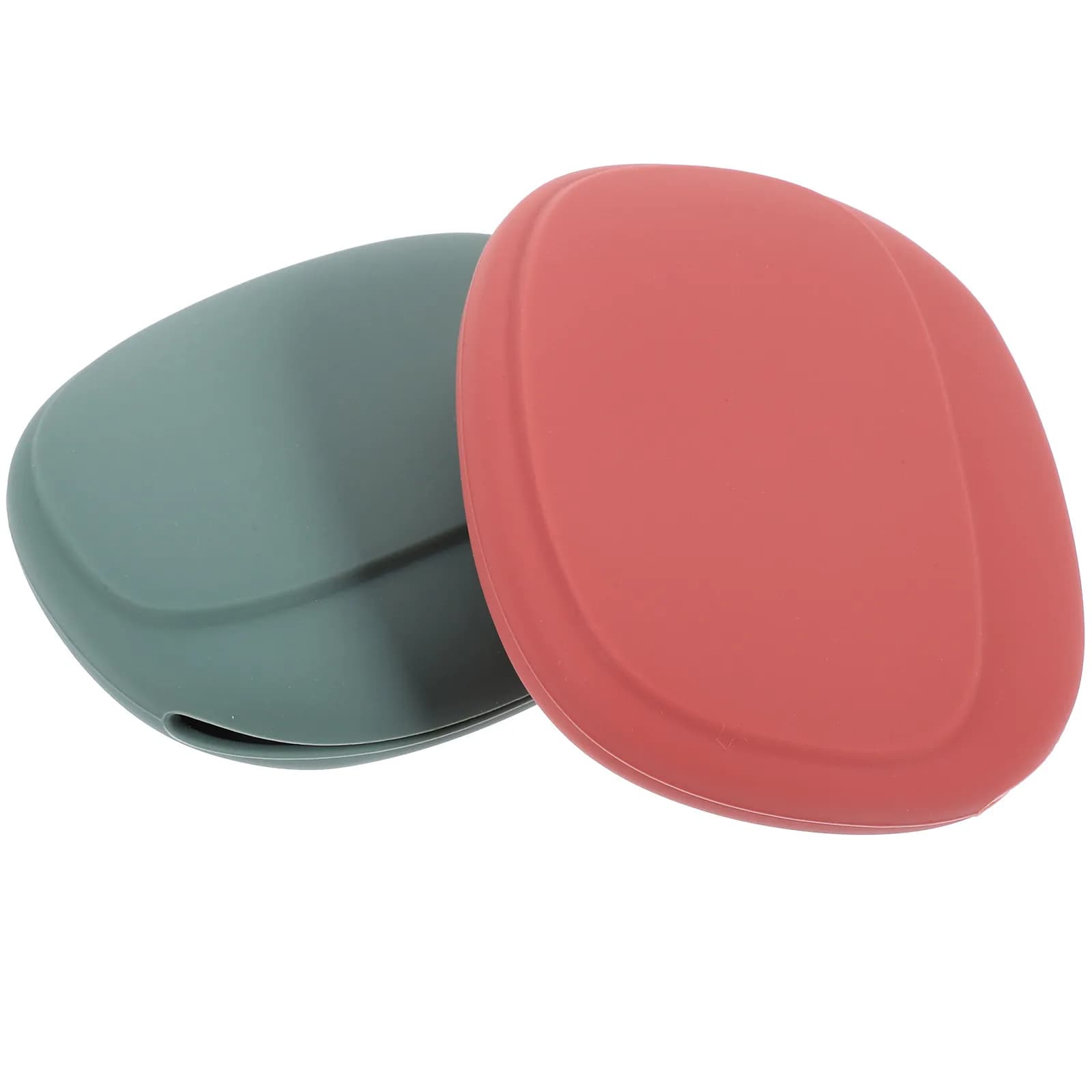 2 silicone cases for makeup sponges, small, portable, travel, puff door, dustproof, durable, for women