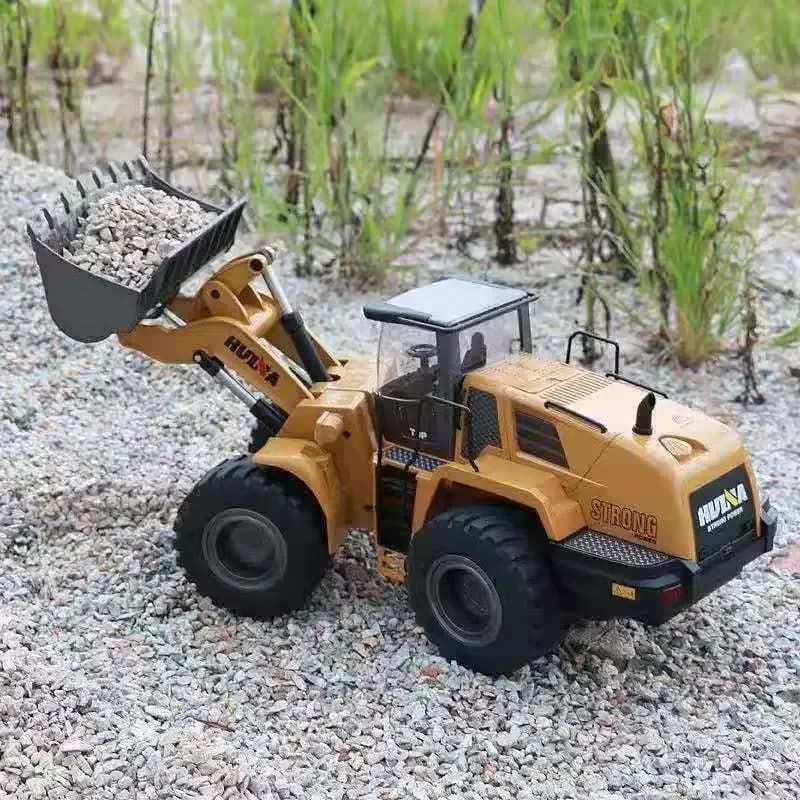 HUINA Bulldozer Telecomandato Modello 1583 2025 Aggiornato Grande Formato in Lega 22 Canali Professionale per Bambini Gioco all'Aperto