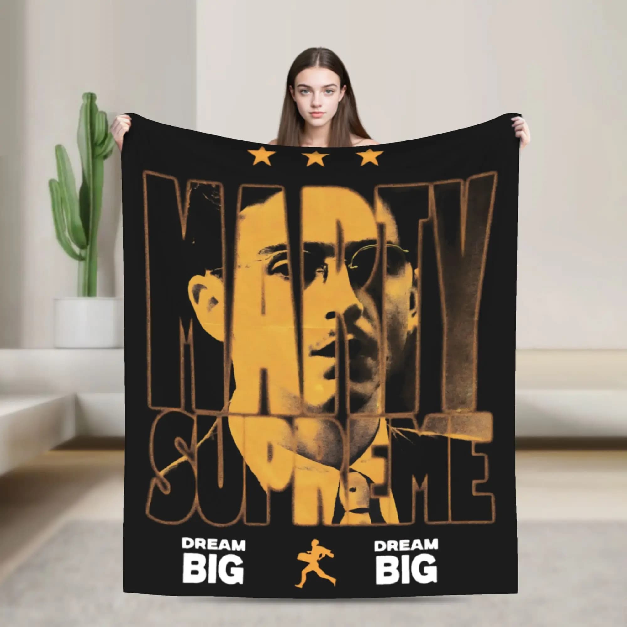 Marty Supreme Ping Pong Fuzzy Blanket Film Novelty Coperta trapuntata per letto, divano, 200x150 cm