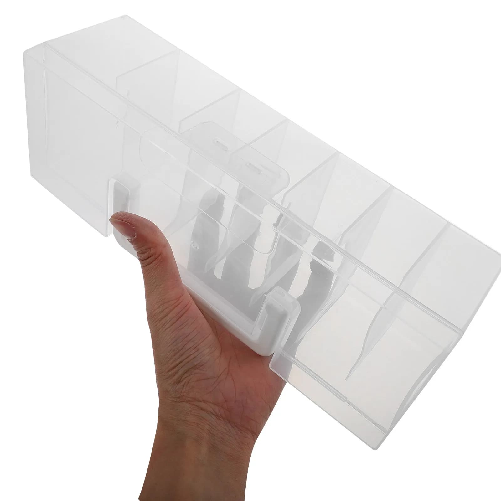 2Pcs Garden Seed Storage Organizer Box Clear Plastic Portable Compartments Flower Vegetable Seed Packet Holder Saving Box