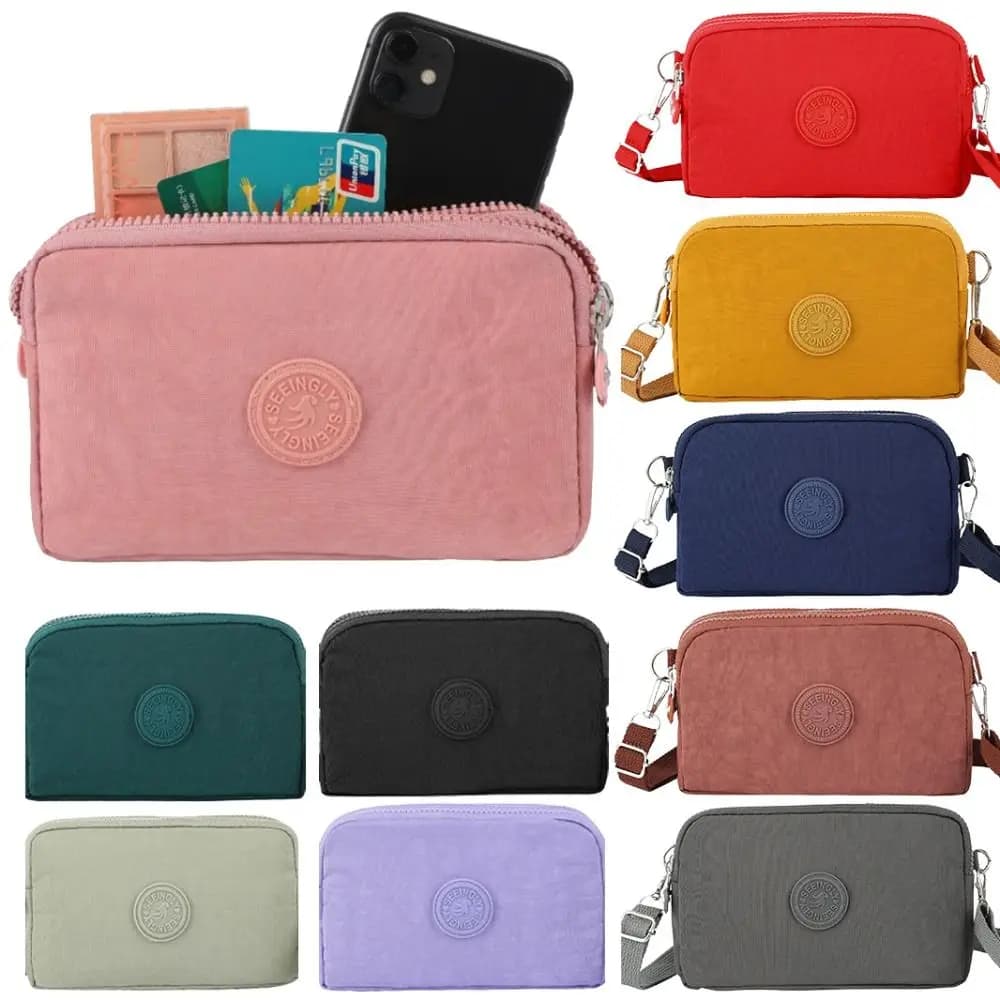 Durable Nylon Laptop Bag with Canvas Shoulder Bag Male Female