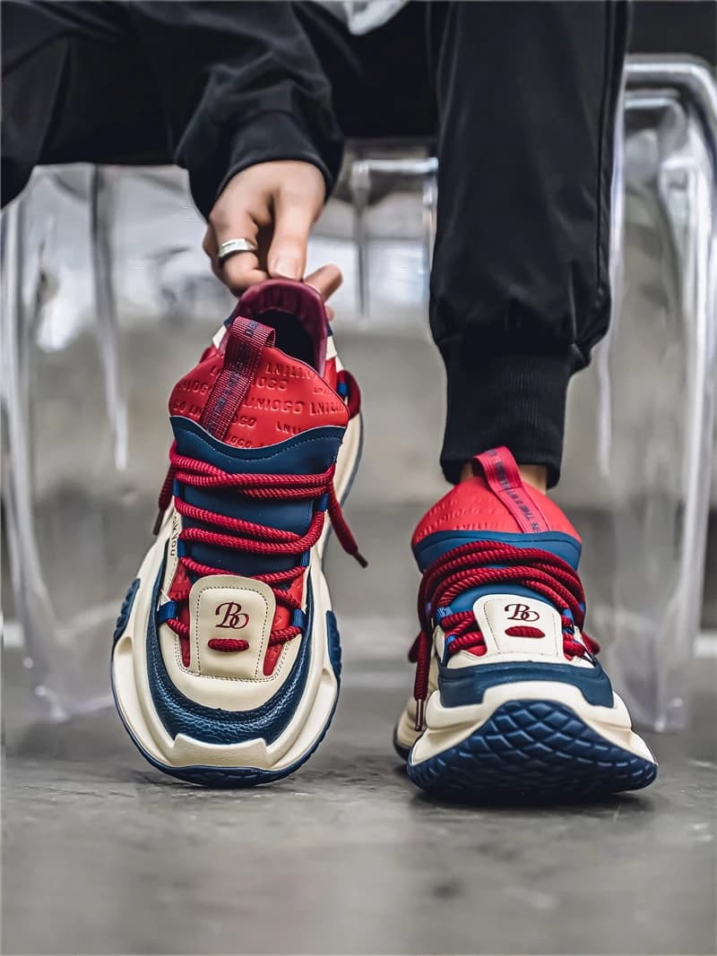 Scarpe Sportive da Uomo Estive Antiscivolo Traspiranti Casual Originali di Alta Gamma con Suola Spessa alla Moda per la Corsa a Profilo Basso