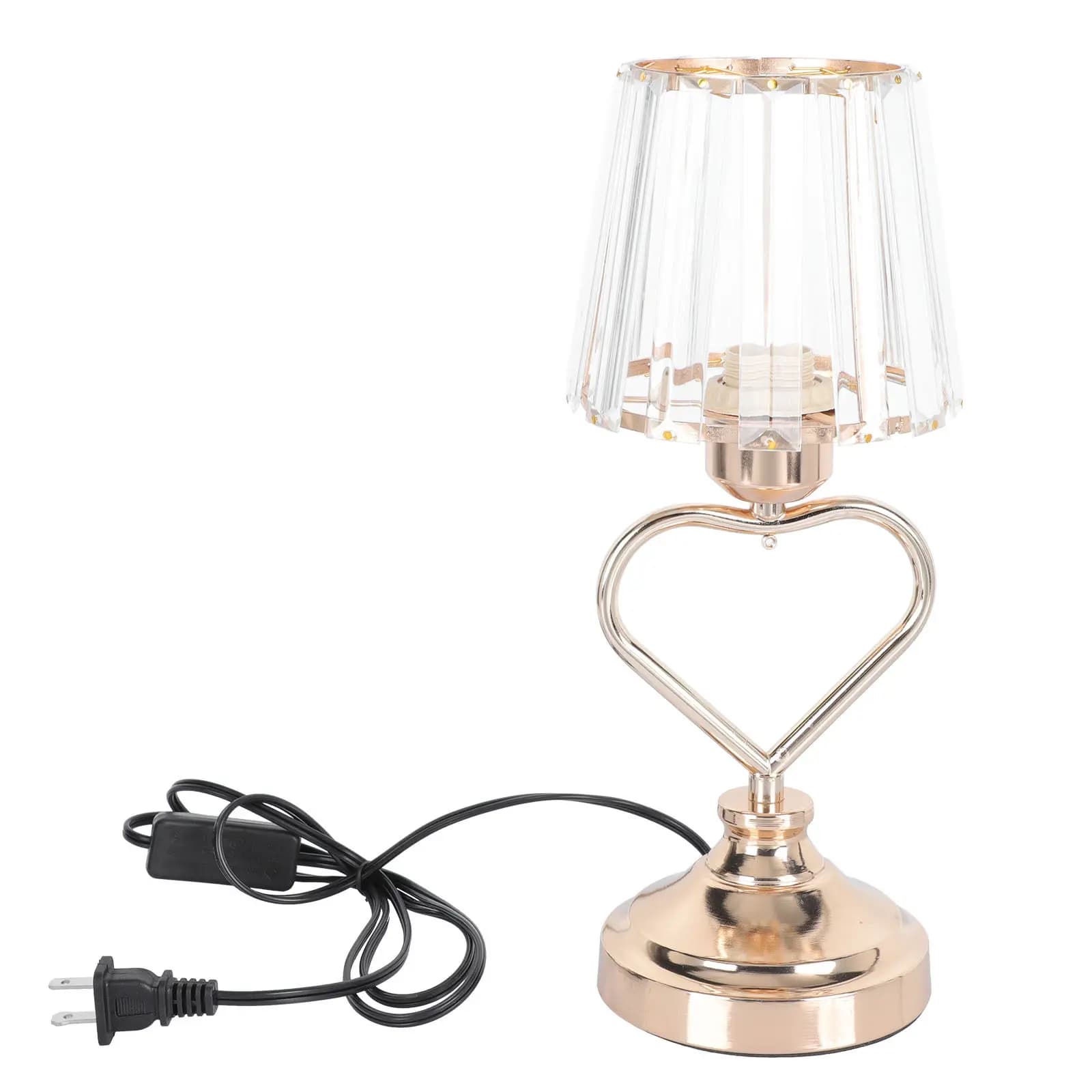 Lampada da Tavolo a Forma di Cuore in Cristallo, 1 Pezzo, per Camera da Letto, Soggiorno, Scrivania, Luce Decorativa da Comodino, Lampada Notturna Creativa, Luce Morbida per la Cura degli Occhi