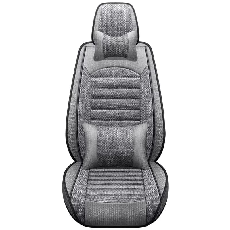 Universal car seat for front driver and passenger completely enveloping linen design Four season protection