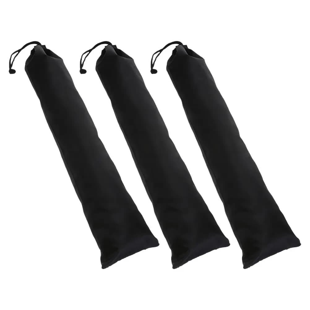 3Pcs Tent Pole Carry Bag Multipurpose Outdoor Storage Oxford Fabric Trekking Poles Holder Drawstring Closure Fishing Rod Hiking