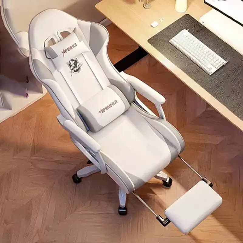 Cuscino ergonomico con sedia da ufficio lombare crema vento nordico bianco relax sedia da gioco carino chaise collo ufficio mobili per la casa