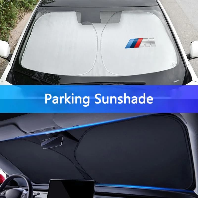 Car Foldable Windshield Sunshade Cover Blocks UV Refletive For BMW M Emblem M3 E46 E36 E34 F10 E90 F30 E60 F30 E53 E30 E92 E87