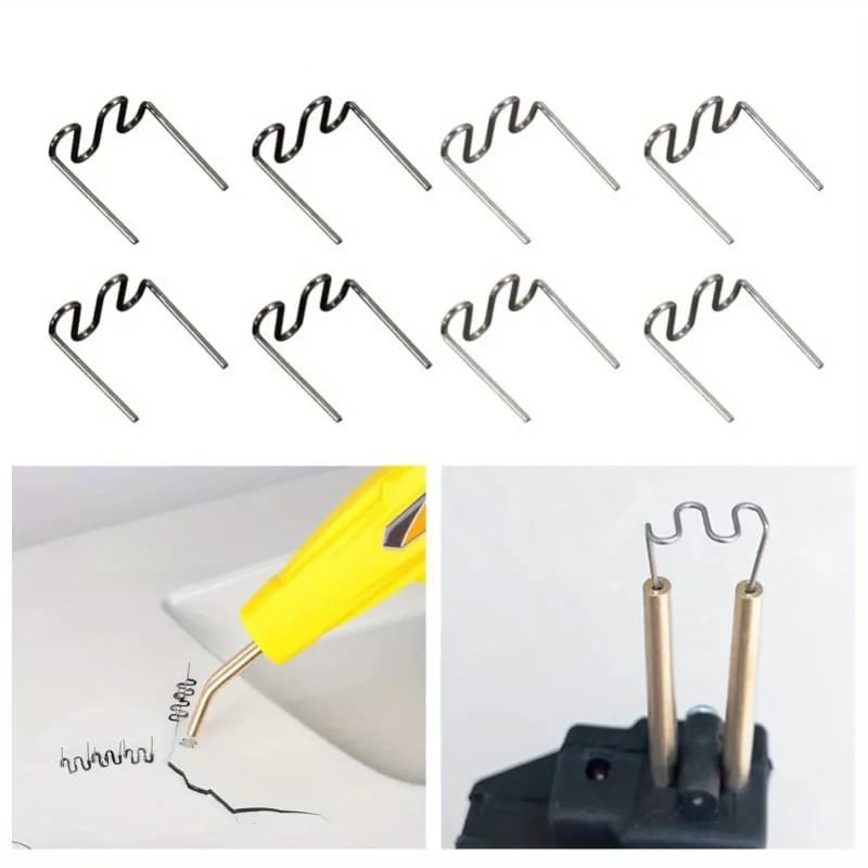 100-300 pz. Graffette per saldatrice a caldo da 0,8 mm per riparazione paraurti in plastica - Chiodi a onda pretagliati in acciaio inossidabile per strumento di saldatura auto