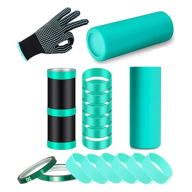 HITL Sublimation Blanks Glass Silicone Strap Kit for 20 Oz Tight Straight Blanks, Sublimation Blanks Glass Silicone Strap Kit