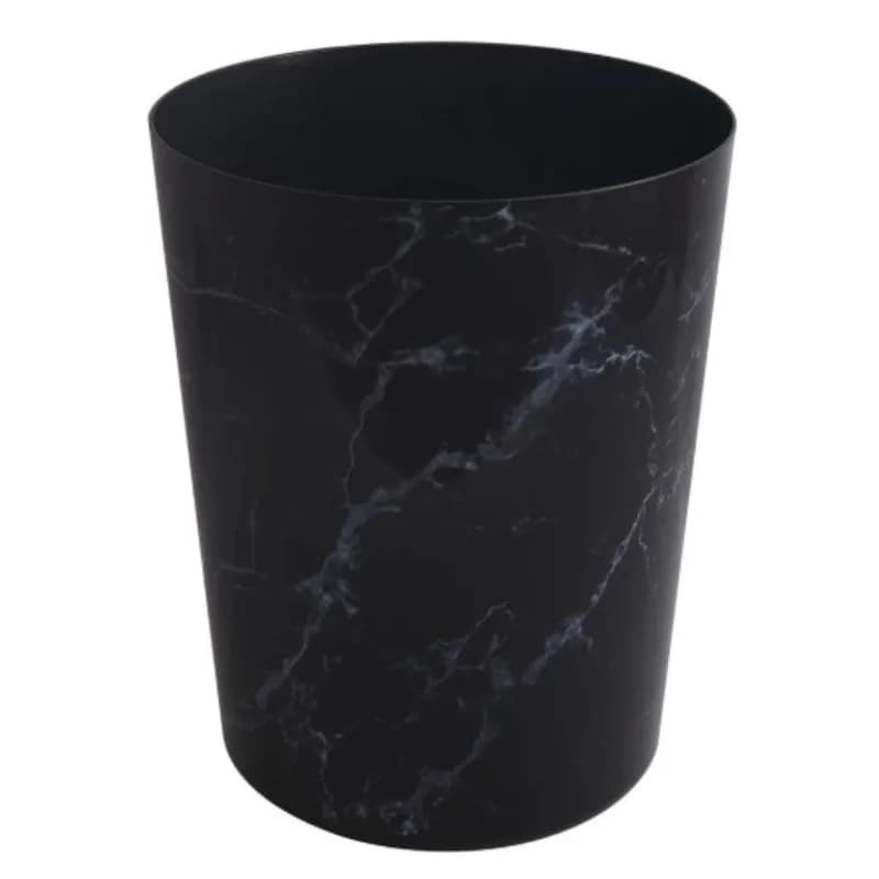 Bathroom Trash Can, 5 Gallon Small Plastic Garbage Bin with No Lid, Black Marble