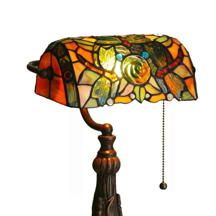 Lampada da scrivania, studio, decorazione, ufficio, libellula, rosa