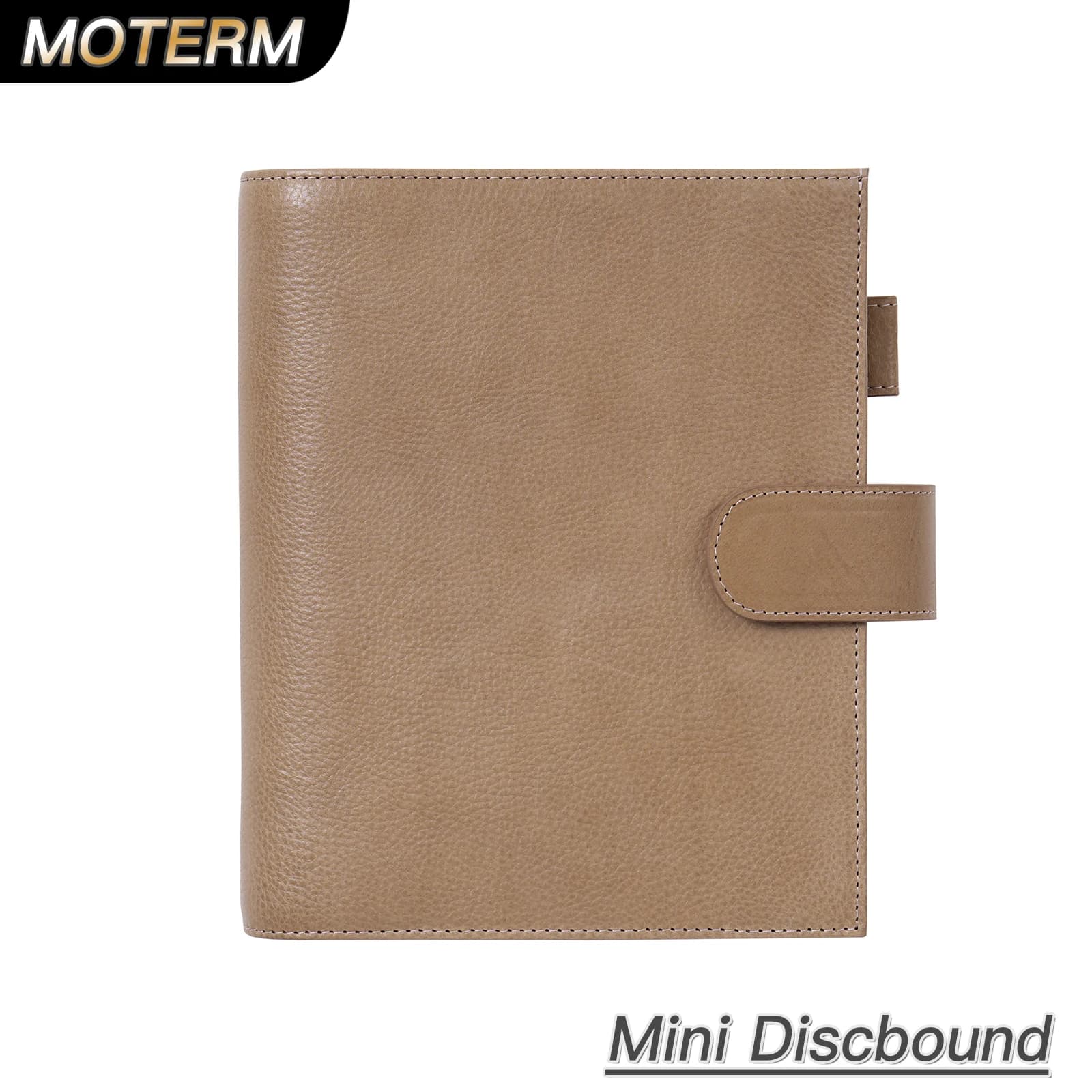 Moterm Discbound Series HP Mini Cover Full Grain Vegetable Tanned Leather Notebook Expansion Disc Bound Organizer Journal Agenda