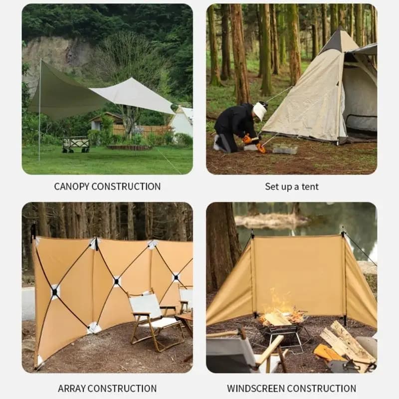 652F 4 pcs Stainless Steel Cable Tent Tent with fixed hook Fixed buckle for curtain