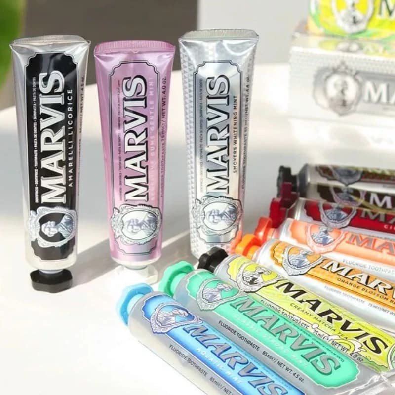 Marvis Mint Toothpaste Premium Oral Care Lasting Fresh Breath Deep Clean Remove Surface Stains Daily Teeth Whitening Dental