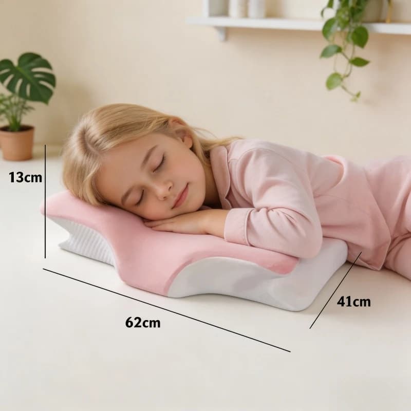Cuscino Cervicale Ergonomico a Forma di Farfalla 2 in 1 in Memory Foam, Cuscino Ortopedico a Lento Ritorno per il Supporto del Collo