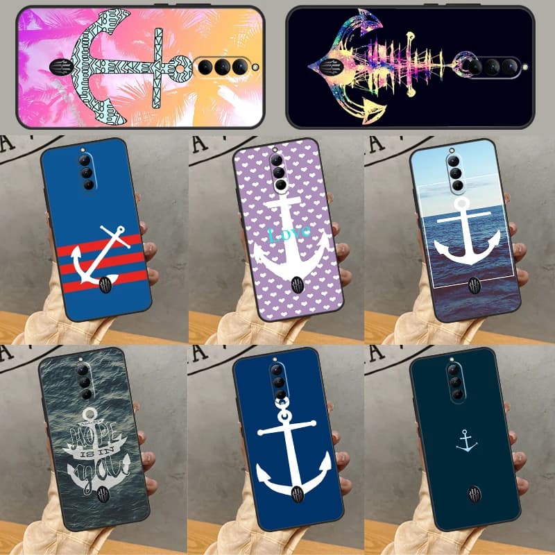 Nautica Anchor Barca Mare Caso Per Nubia Red Magic 6S 7S Pro 6 7 8 9 10 Pro 5G 6R RedMagic 8S 9S 8 9 10 Pro Plus Coque