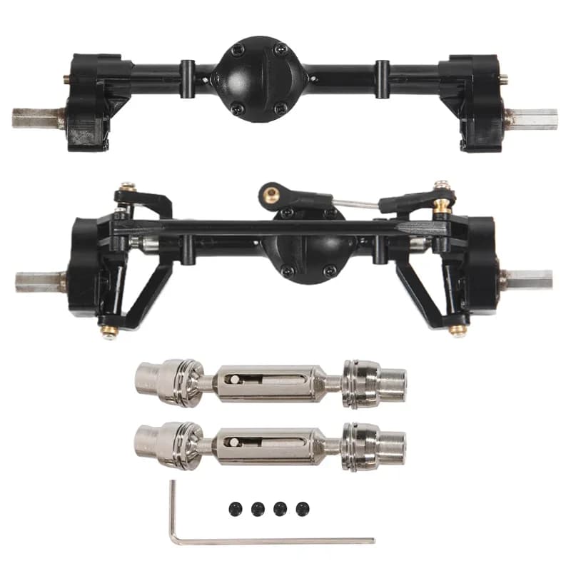 WPL C14 C24 C24-1 C34 C44 B14 B24 C64 C74 Asse portale anteriore e posteriore con albero motore in metallo 1/16 RC Auto Parti di aggiornamento accessori