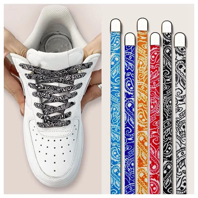 1 paio di lacci elastici Sneakers bambini adulto 8MM lacci piatti senza cravatte AF1/AJ lacci senza cravatta per scarpe accessori