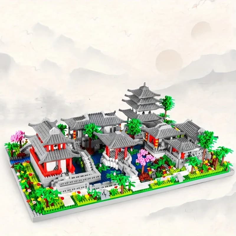 Suzhou Garden puzzle micro particelle tipo di assemblaggio building block giocattolo da costruzione in stile etnico