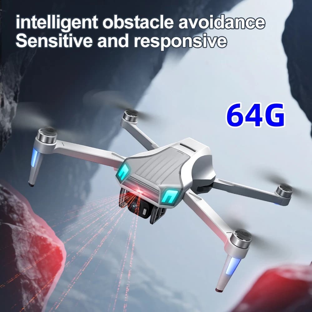NCZOBOE U55 GPS Drone with Screen Remote 8K Professional HD Dual Camera WIFI FPV Brushless Motor Obstacle Avoidance