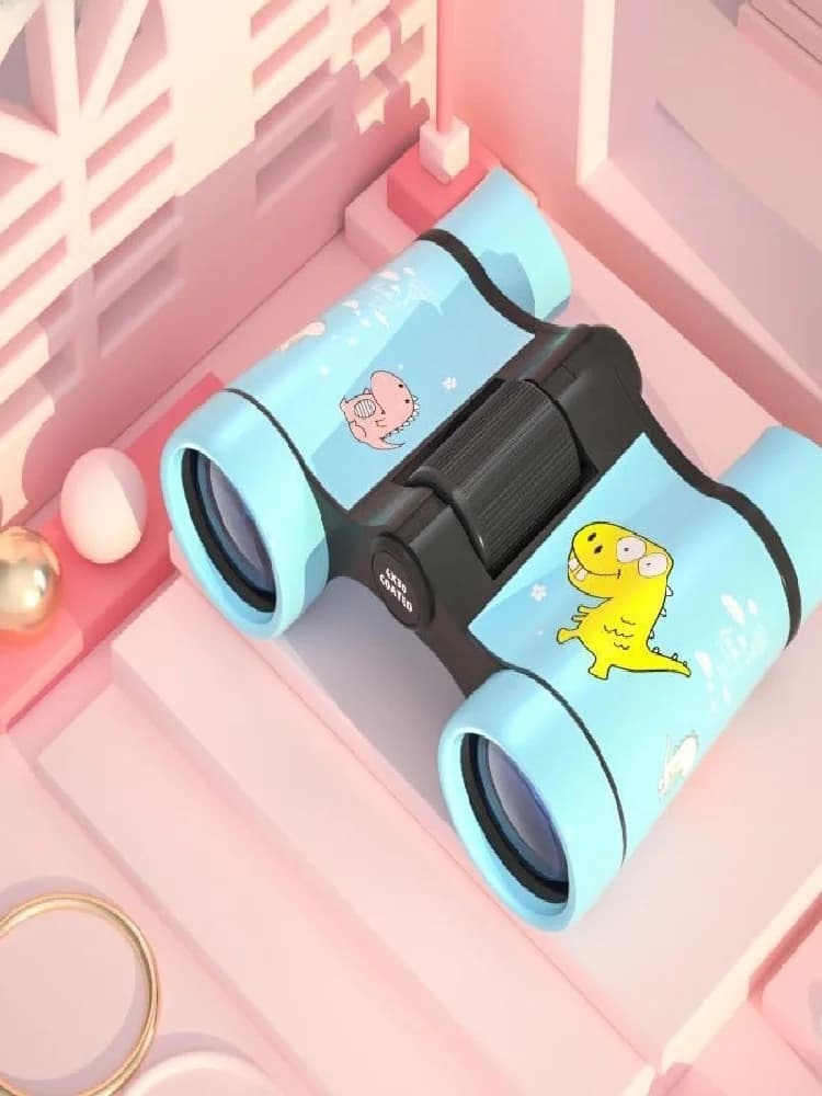 Telescopio portatile per bambini, giocattolo da esterno ad alta definizione e ad alto ingrandimento per ragazzi e ragazze, binocolo a doppia lente