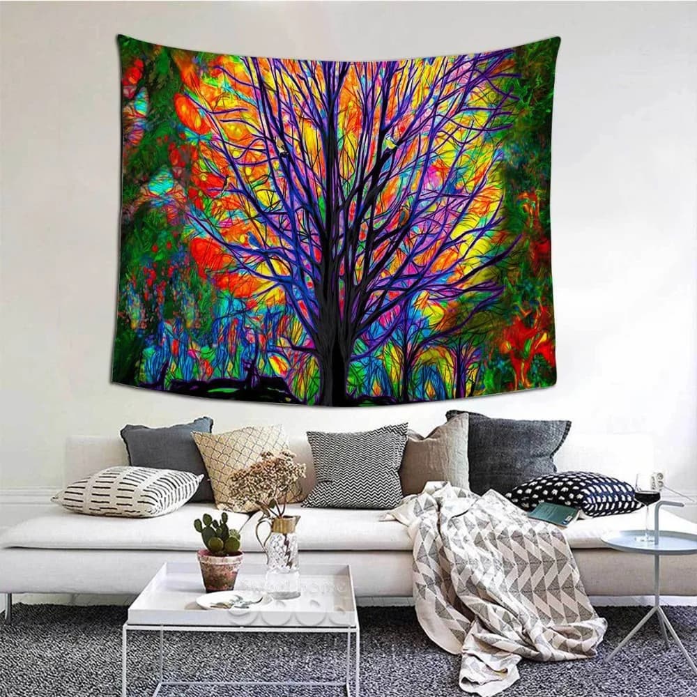 Nordic background fabric digital-printed polyester tapestries living rooms bedrooms macrame wall hanging room decor aesthetic