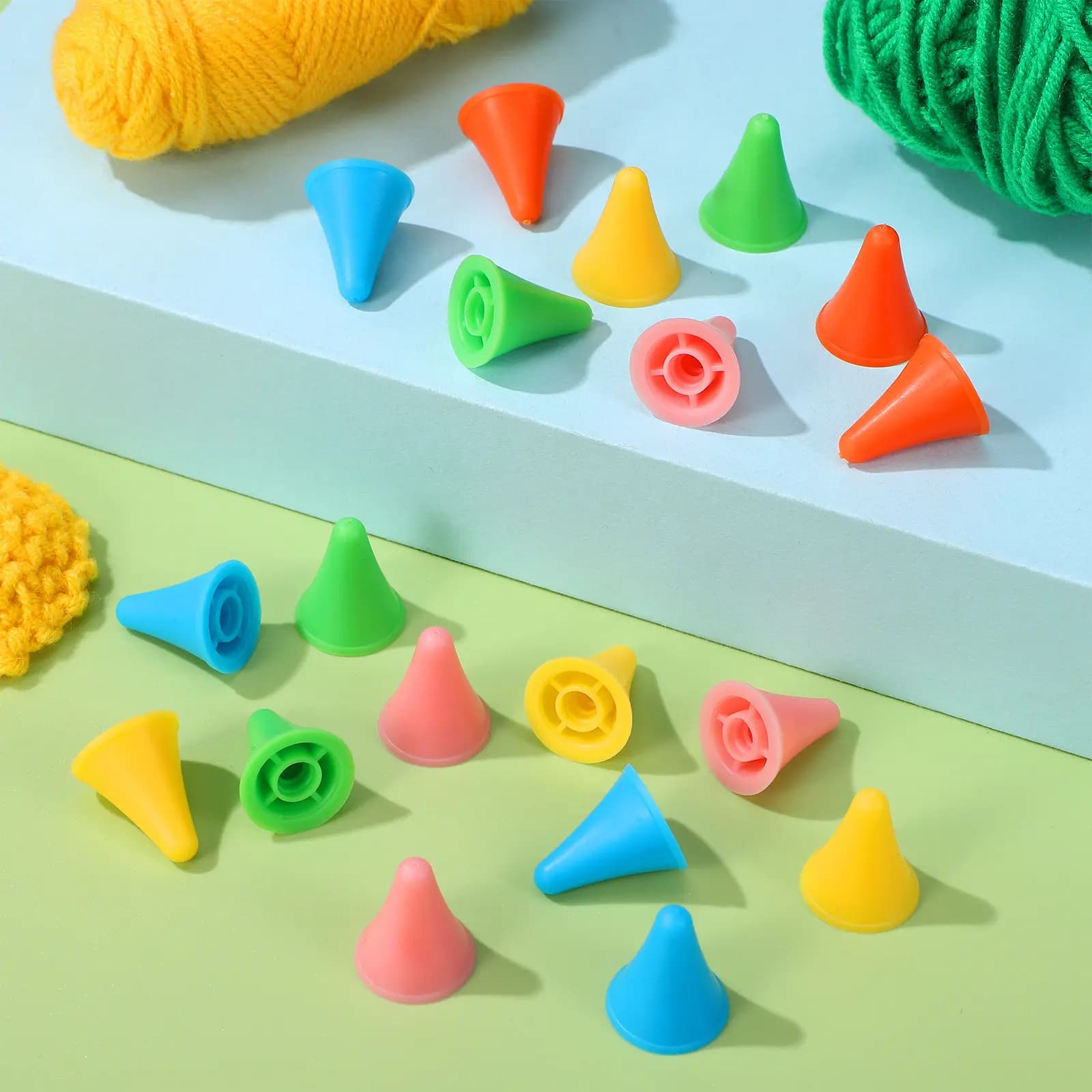 50 Pezzi Protezioni in Gomma per Punte di Ferri da Maglia, Fermacuciture Universali per Tutte le Dimensioni, Accessori Colorati per Lavori a Maglia