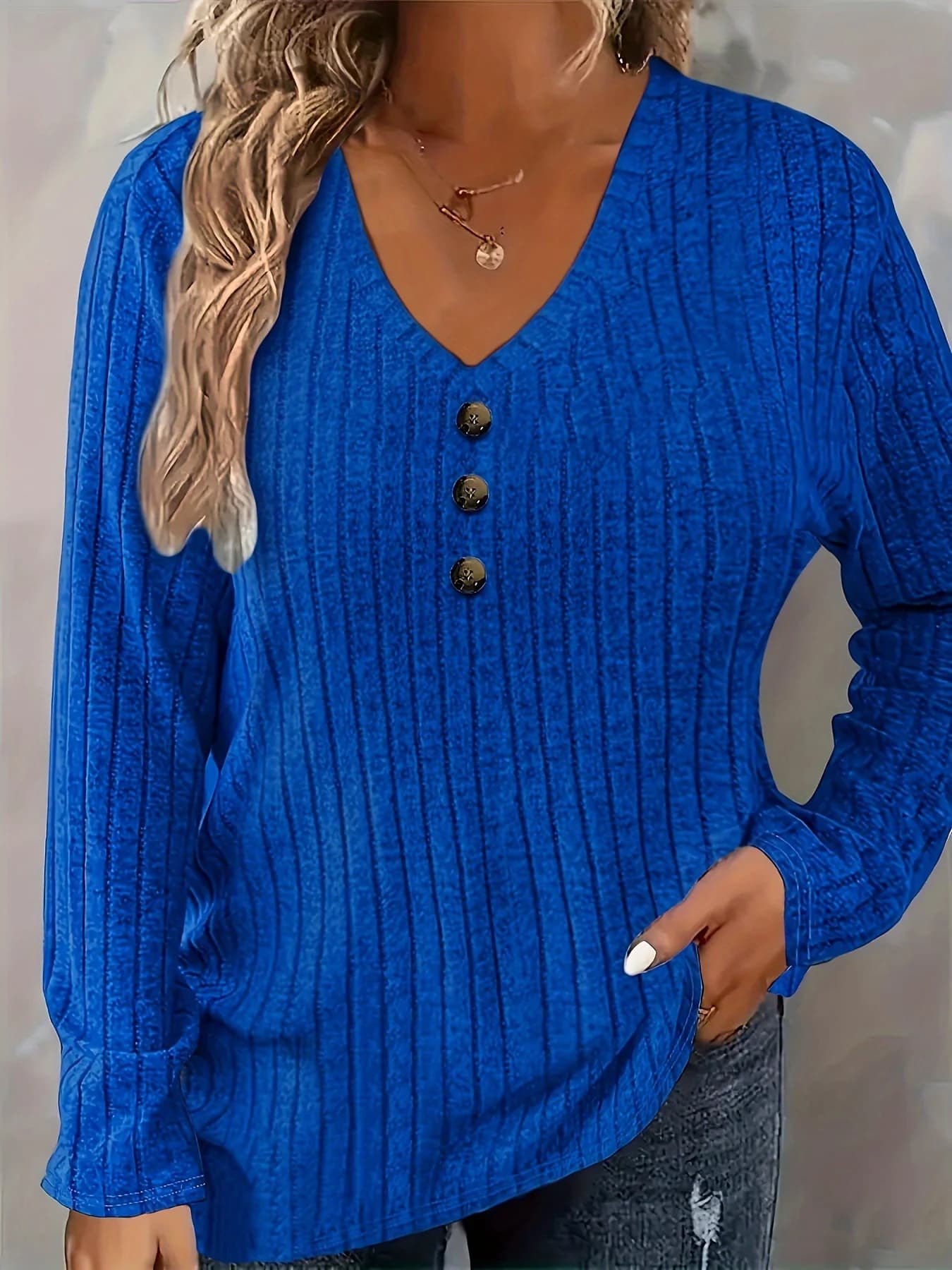 T-shirt donna casual elegante taglie forti T-shirt allentata moda donna Temperamento T-shirt manica lunga Vacanza fine settimana
