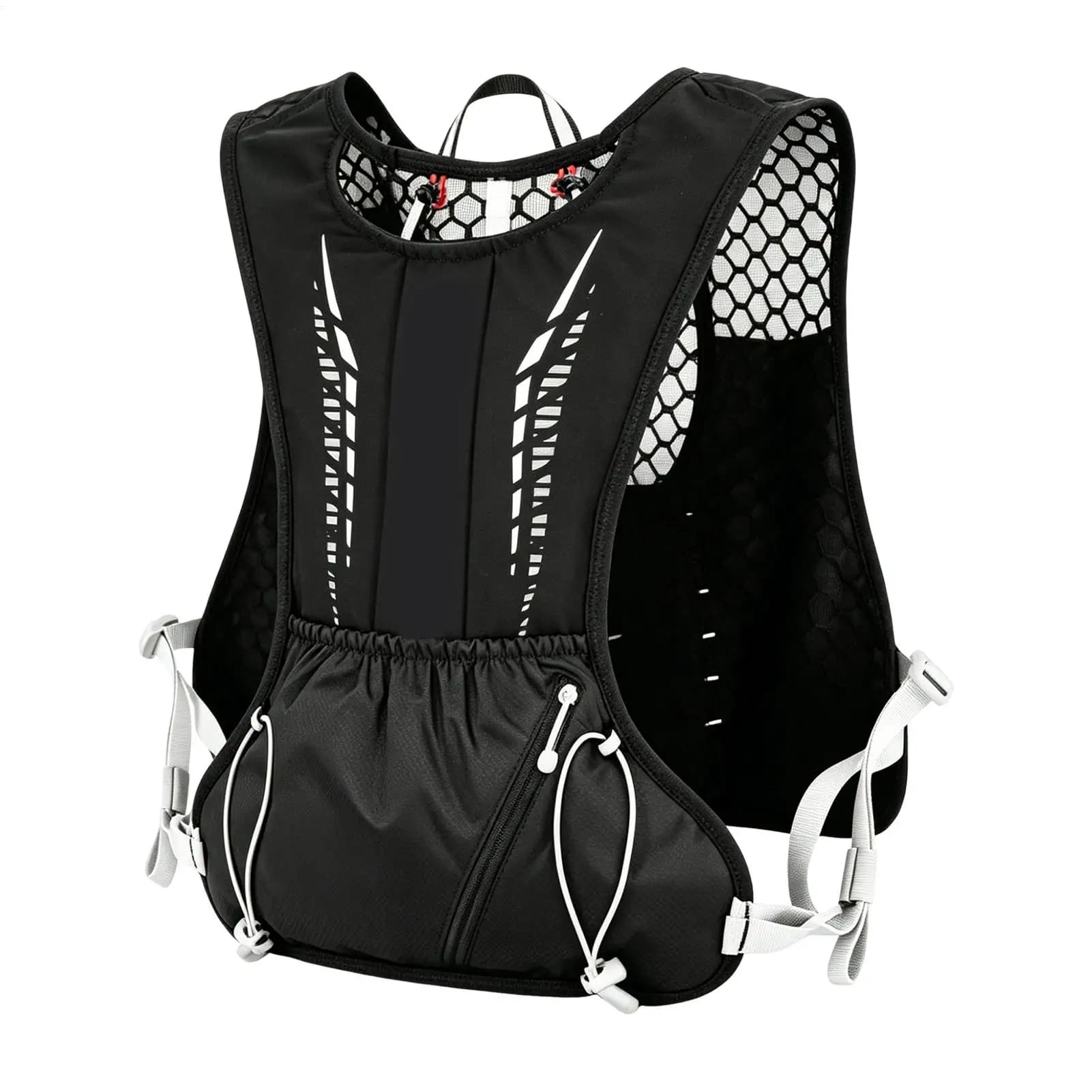 Gilet da corsa con borsa a tracolla regolabile, zaino idrico per sport all'aperto, corsa, fitness, ciclismo, corsa in gruppo, campeggio, arrampicata