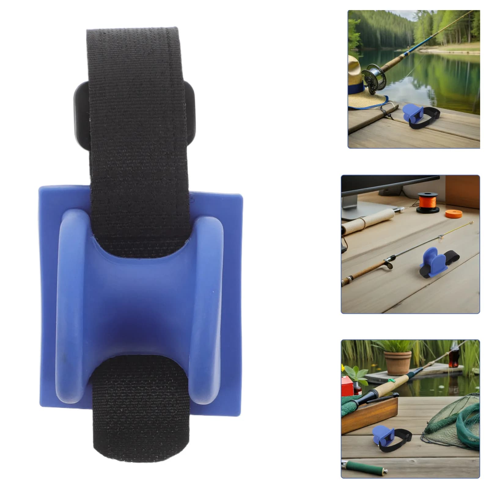 2 Pezzi Portacanna da Pesca Regolabile per Barca, Supporto per Canna da Pesca, Montaggio su Ponte, Kayak, Canoa, Ringhiera, Attrezzo da Pesca