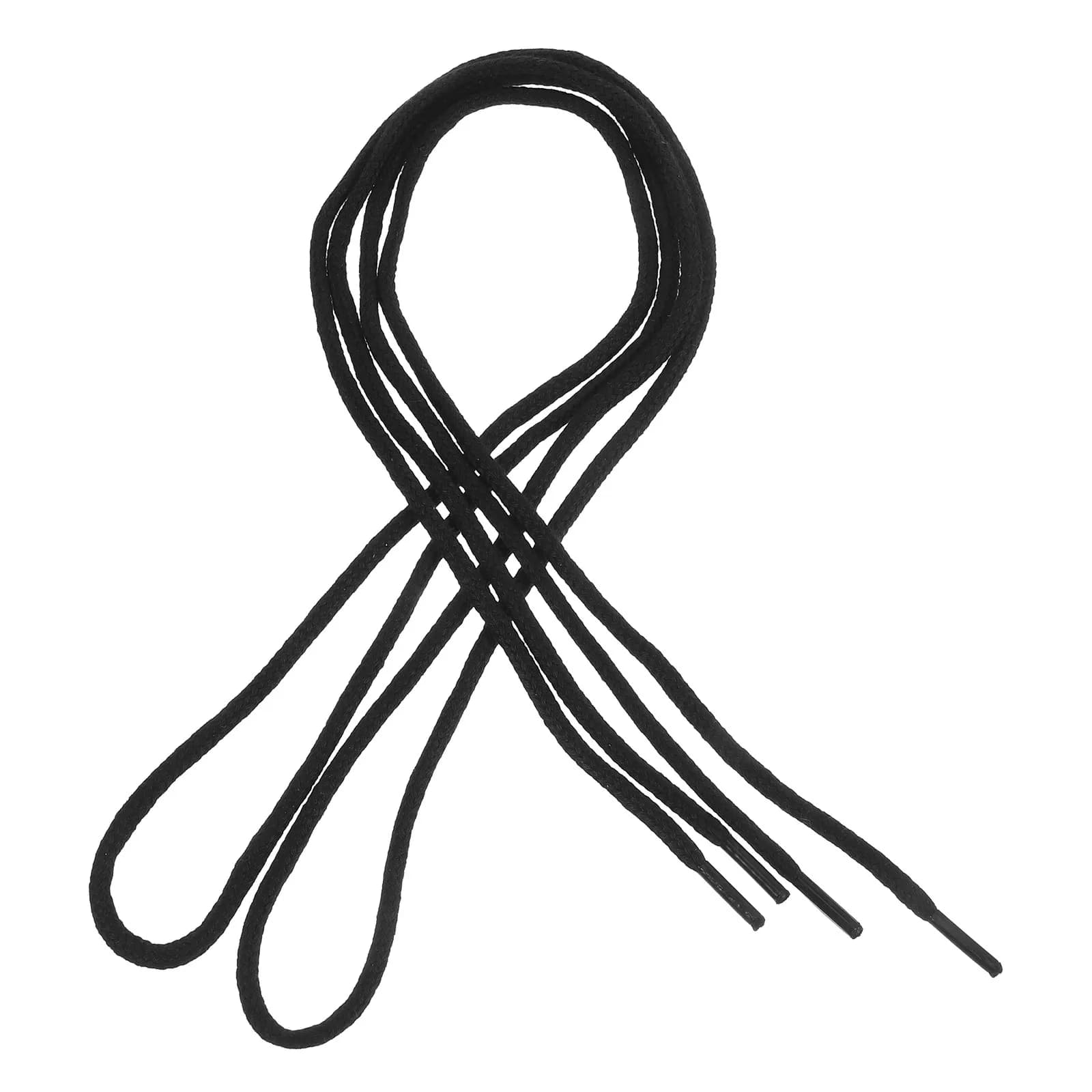 Black Welding Resistant Shoelaces Round Heatproof Boot Laces for Work Boots Heavy Duty Fireproof Replacement Shoelaces