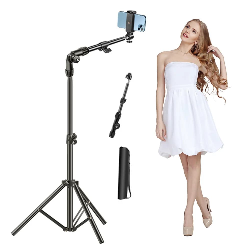 Multifunctional Landing Tripod Telescopic Phone Holder Hight Adjustable for Recording/Watching/Vlog