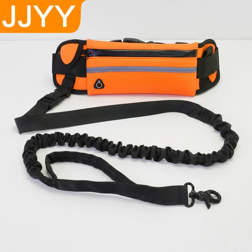 Guinzaglio per Cani a Mani Libere per Corsa e Passeggio, Riflettente, Retractable, Elastico con Marsupio, Corda di Trazione per Cani