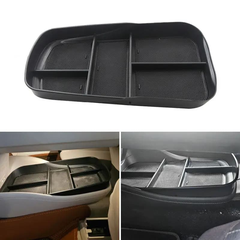 Accessori interni per auto in plastica ABS Controllo centrale Scatola portaoggetti inferiore Porta carte per telefono Organizzatore per Mercedes Benz EQE EQS
