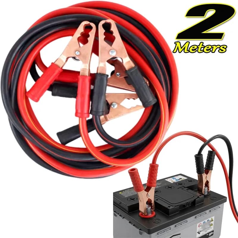 Cavi di avviamento di emergenza in rame puro per batteria moto, cavi per batteria auto resistenti per avviamento di emergenza e caricabatterie per auto