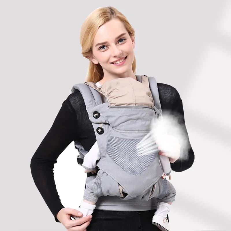 0-24 Pollici Marsupio Traspirante Marsupio Portatile Zaino per Neonato Addensare Doppia Spalla Con Cappuccio ergonomico Canguro Cinghia per Bambini