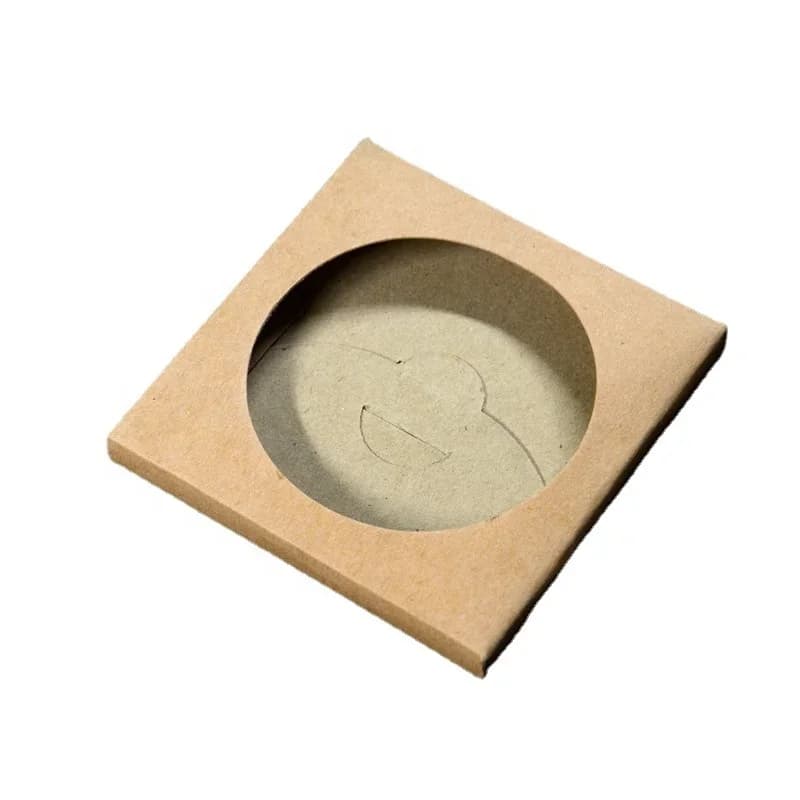 Per sottobicchiere a sublimazione, sottobicchiere in ceramica rotonda e grezza, scatola per imballaggio in carta kraft esagonale, VENDITE CALDE