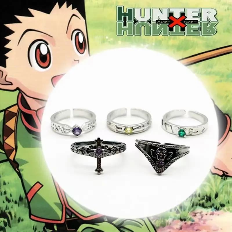 Hunter X Hunter Ring for Couples, Adjustable accessory with theme Carton Animated, Fashion Trend, Luxury Gift