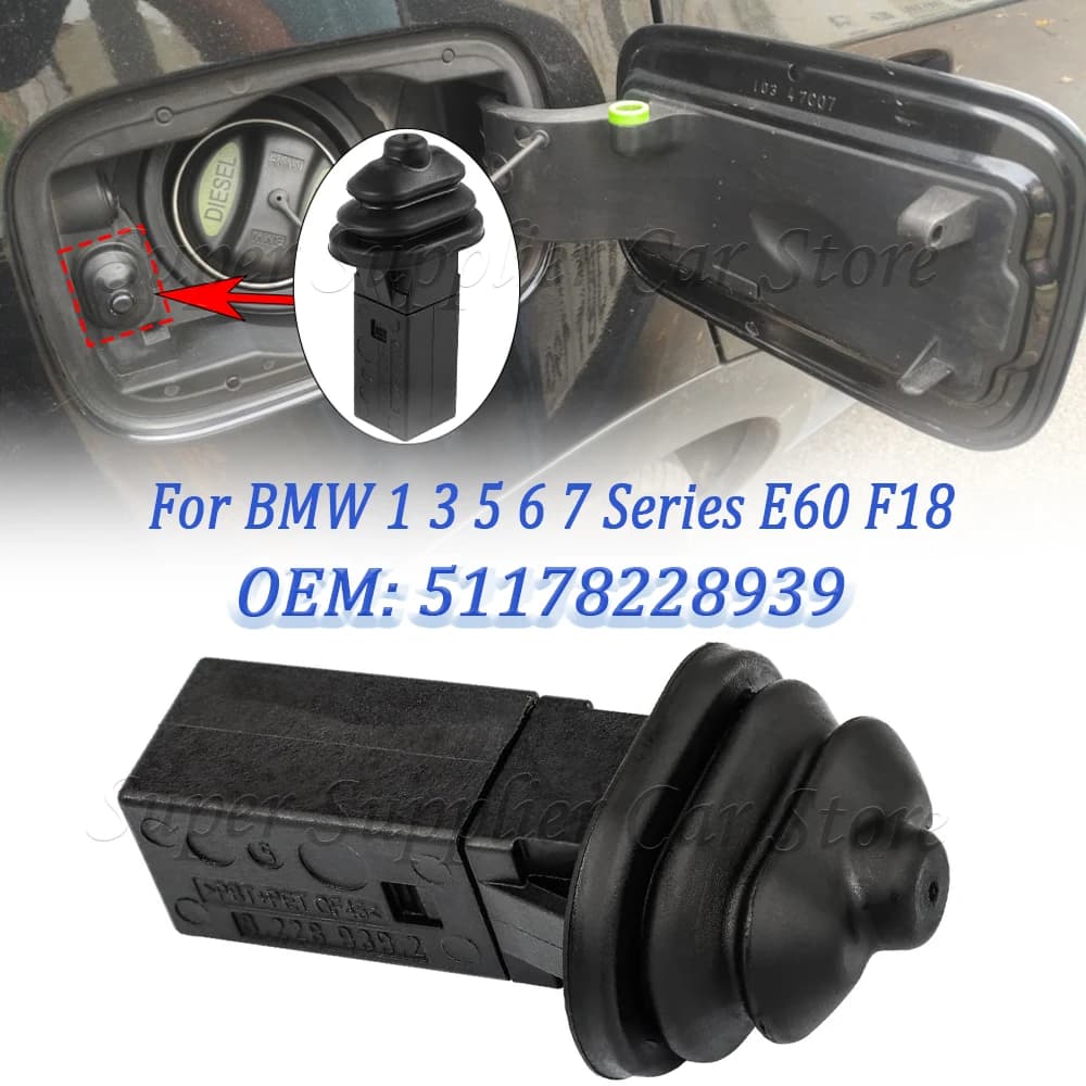 Per BMW X3 X5 X6 E88 E82 E46 E90 E92 E60 535i F18 F10 F11 - Nuovo Tappo Serbatoio Carburante con Blocco di Sicurezza e Ammortizzatore (1 Pezzo) 51178228939
