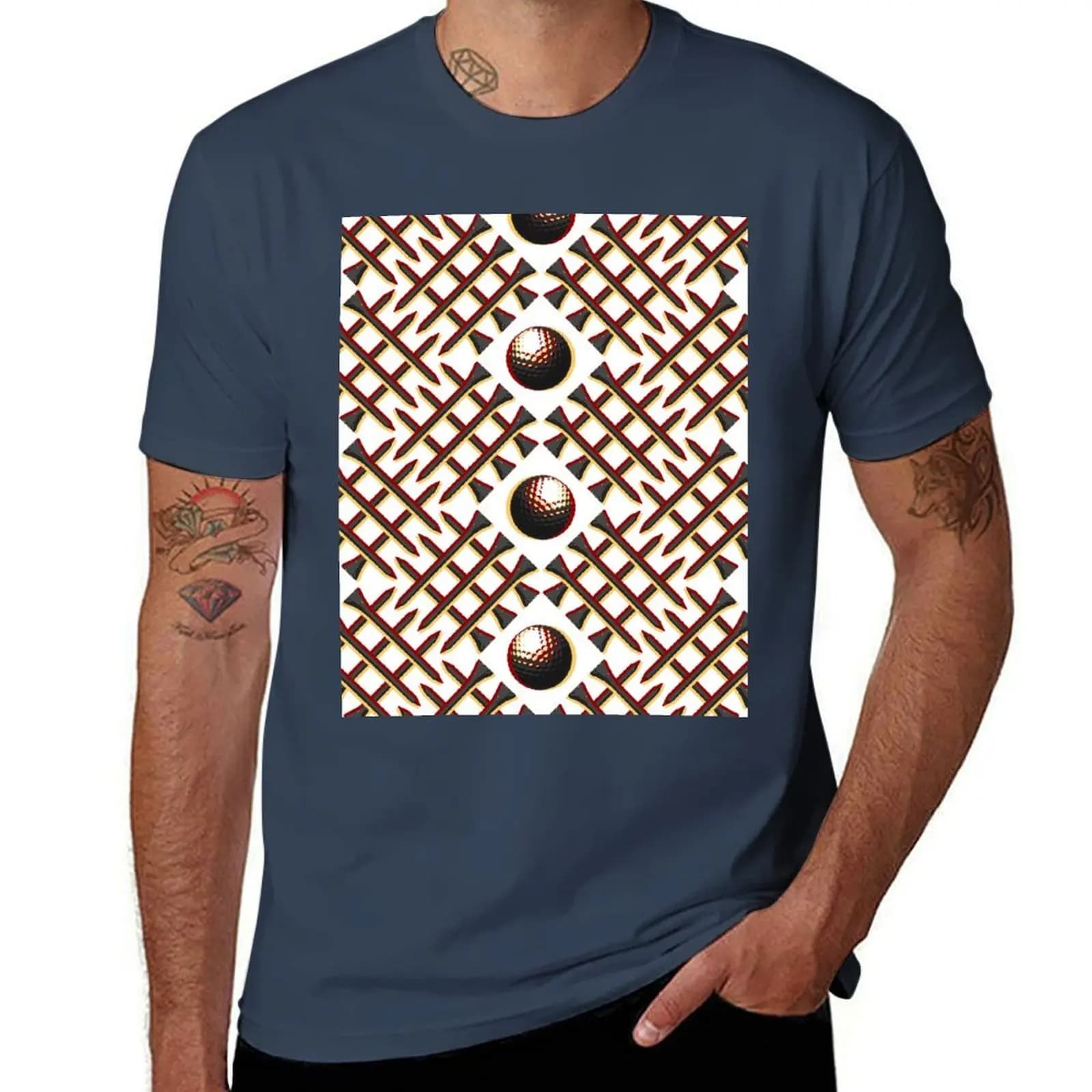 T-shirt sportiva casual in cotone a maniche corte Garnet and Gold Golf