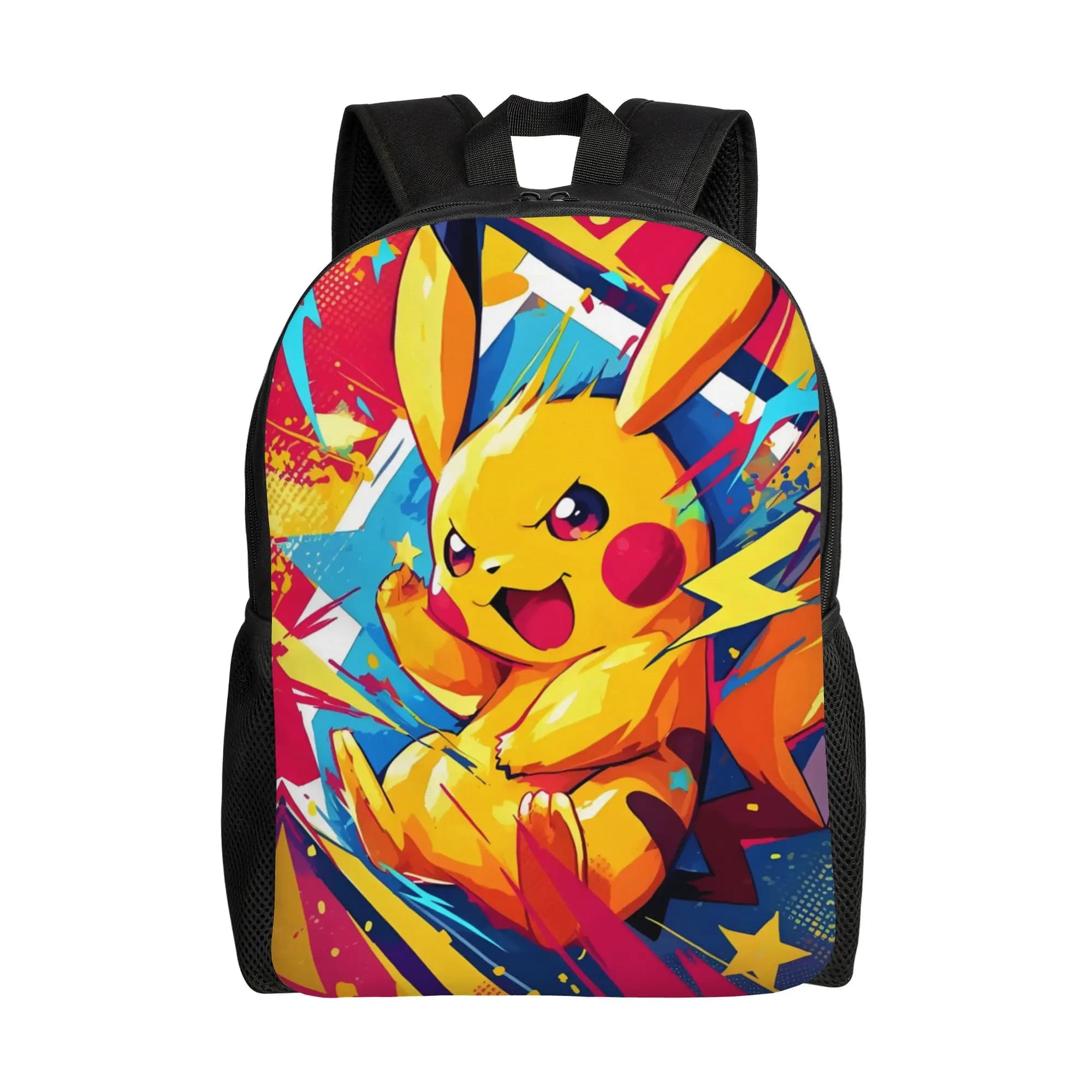 Custom P-Pikachus Cute Printed Backpacks for Women Men Water Resistant School College Kawaii Cartoon Bag Printing Bookbags