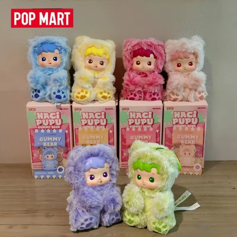 POPMART Scatola Cieca Originale Giocattoli HACIPUPU Gummy Bear Serie-Vinile Peluche Ciondolo Scatola Misteriosa Indovina Borsa Giocattolo Bambola Anime Figura Regalo